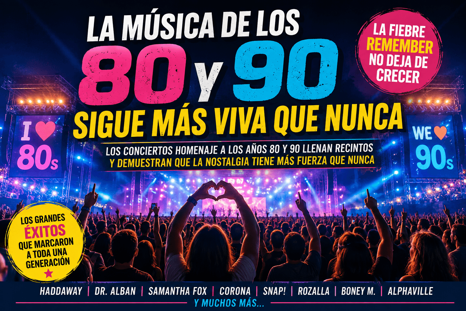 Los años 80 y 90 vuelven a llenar recintos: la fiebre por los conciertos "remember" no deja de crecer