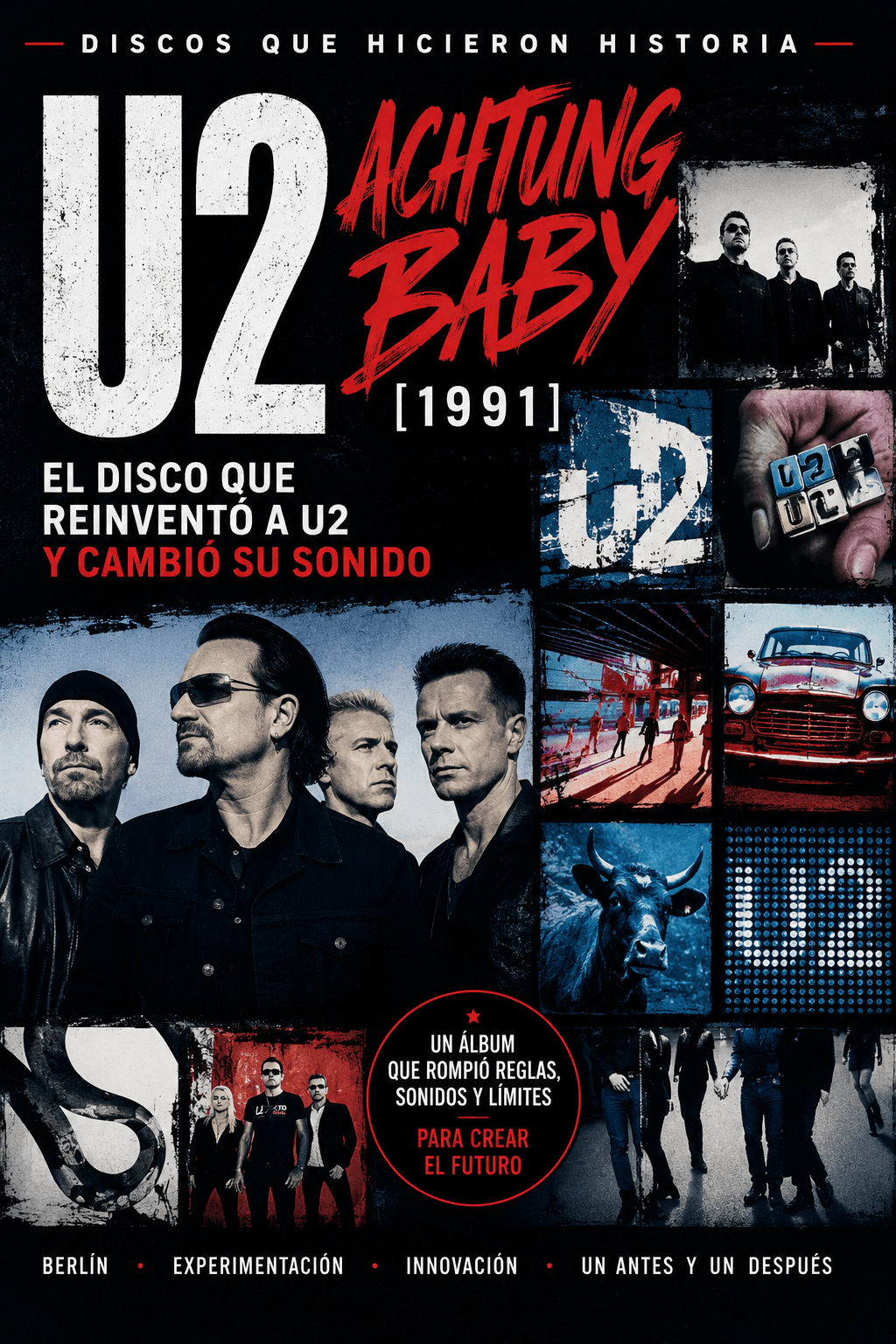 U2 — Achtung Baby (1991)  El disco que reinventó a U2 y cambió su sonid