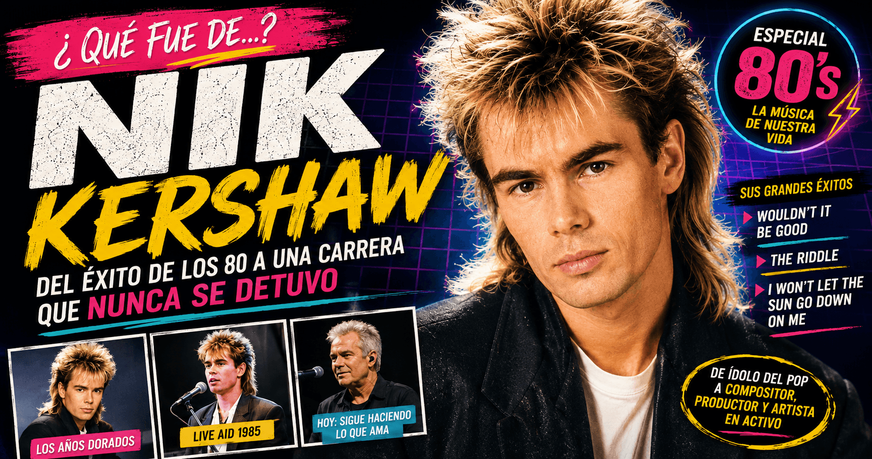¿Qué fue de Nik Kershaw? Del éxito de los 80 a una carrera que nunca se detuvo