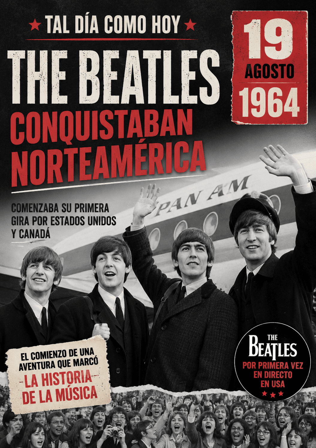 Tal día como hoy: 19 de agosto de 1964, The Beatles conquistaban Norteamérica