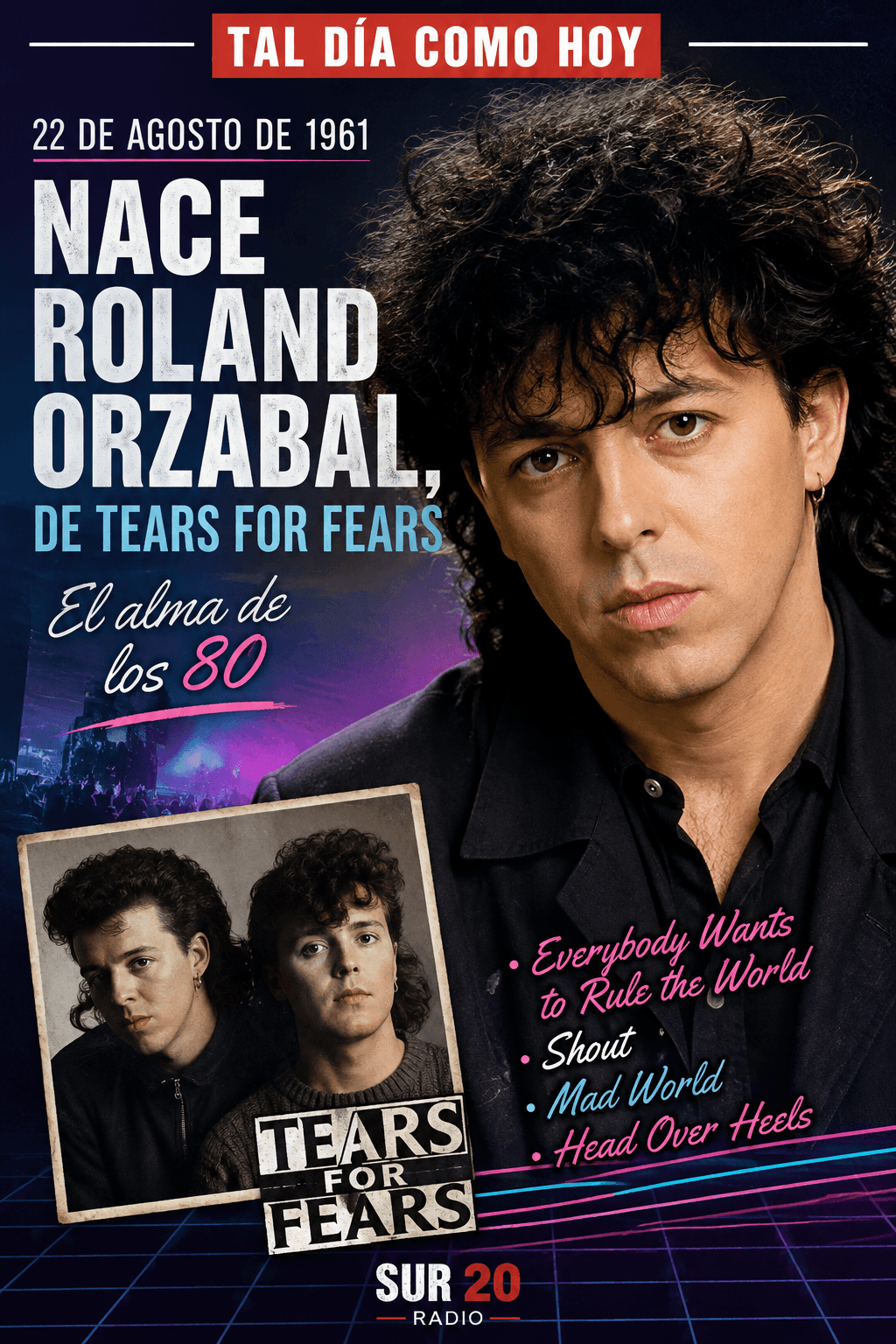 Tal día como hoy: Roland Orzabal, el alma de Tears for Fears
