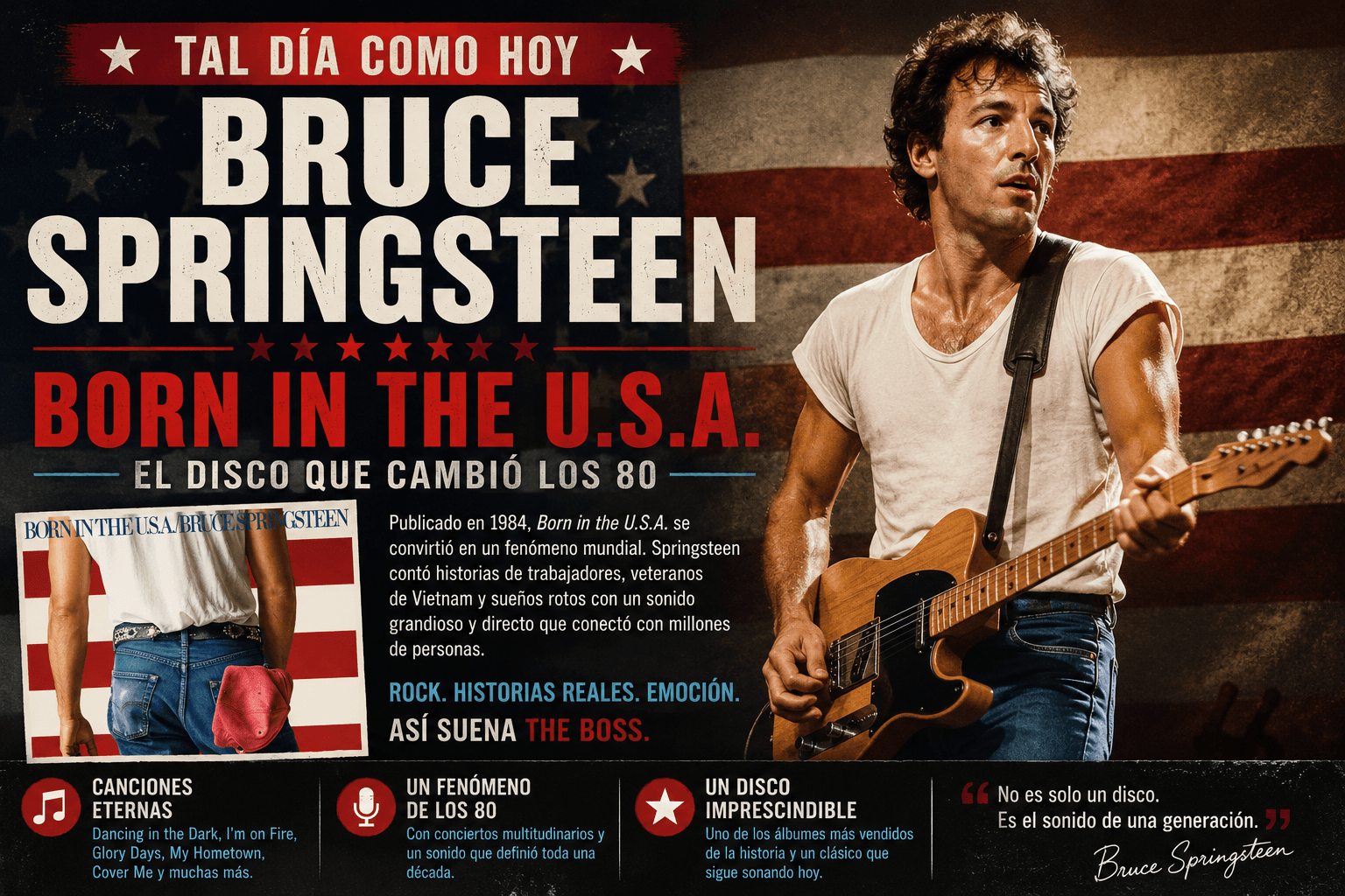 TAL DÍA COMO HOY: BRUCE SPRINGSTEEN Y EL DISCO QUE CAMBIÓ LOS 80