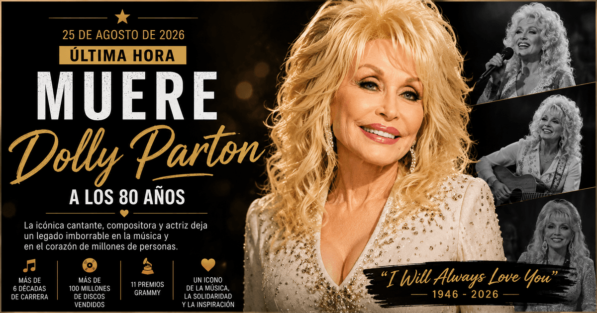 Muere Dolly Parton a los 80 años, una leyenda de la música que conquistó generaciones