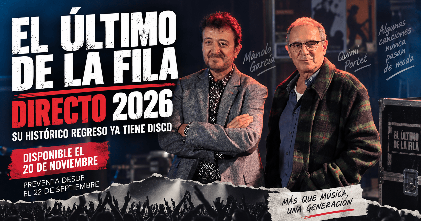 🎵 El Último de la Fila convierte su esperado regreso en un disco: llega ‘Directo 2026’