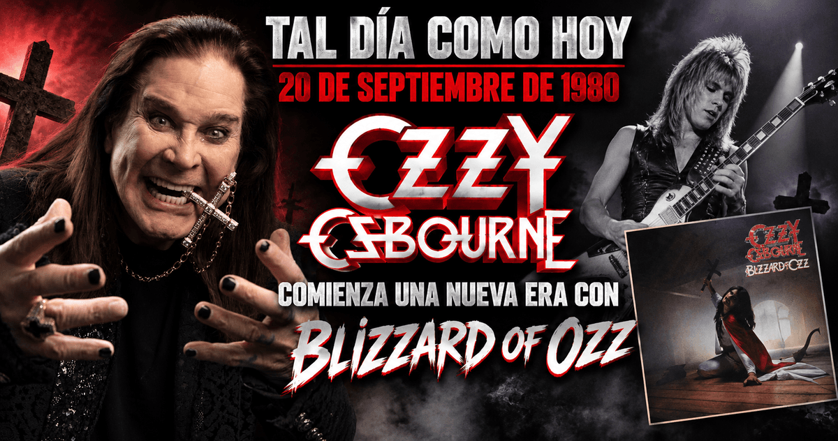 🎸 TAL DÍA COMO HOY — 20 DE SEPTIEMBRE DE 1980 Ozzy Osbourne comienza una nueva era con Blizzard of Ozz