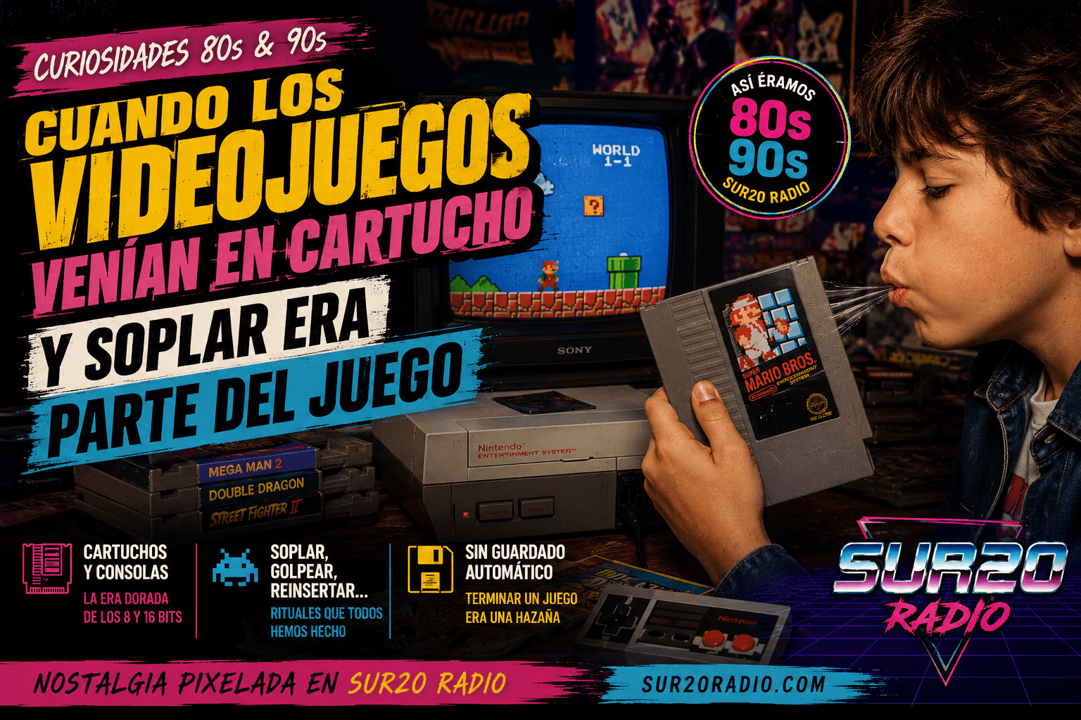 Cuando los videojuegos venían en cartucho y soplar era parte del juego