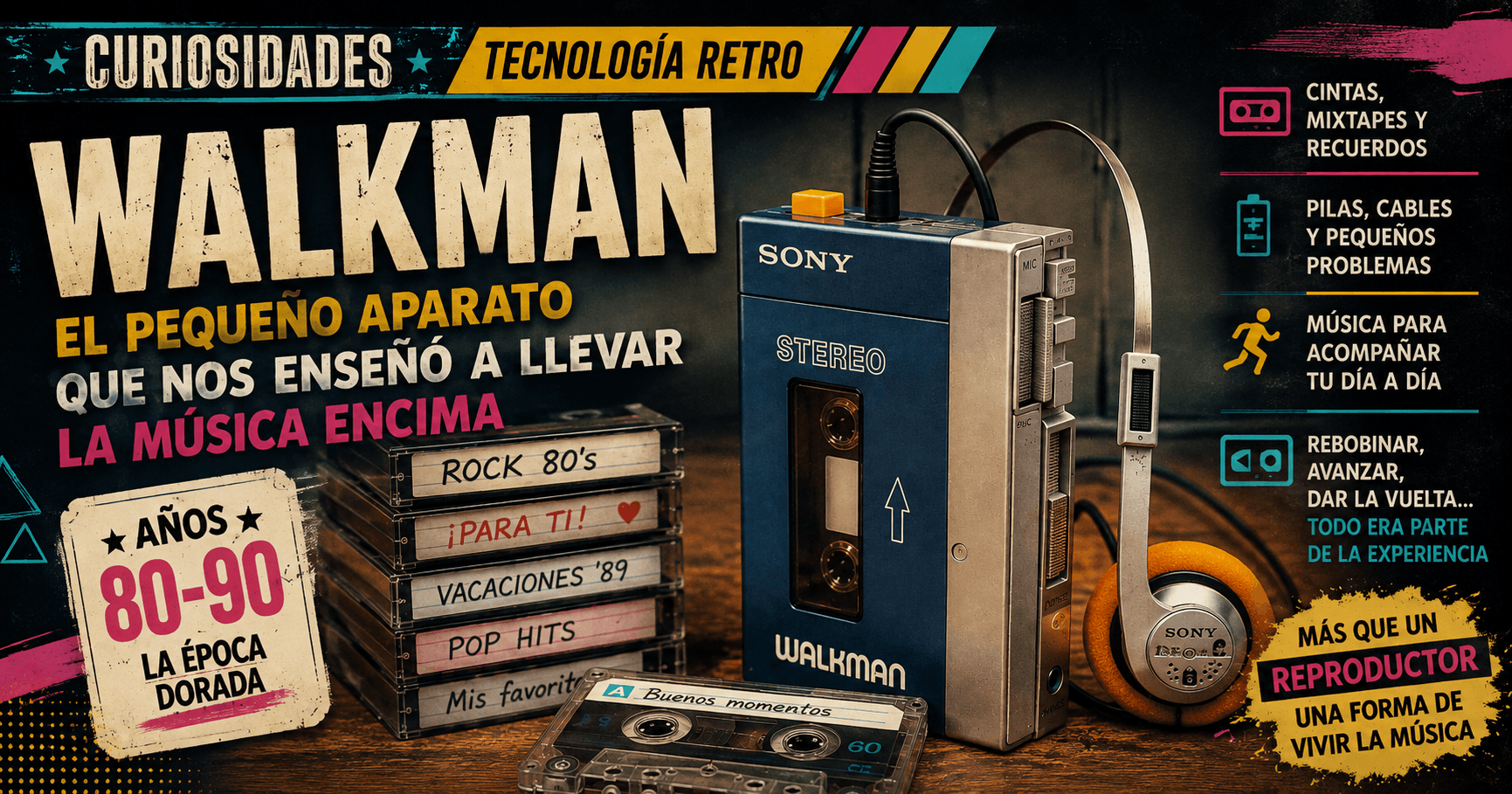 🎧 Walkman: el pequeño aparato que nos enseñó a llevar la música encima